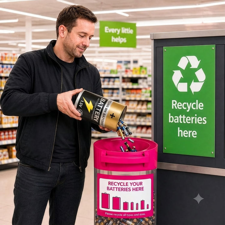 CKB LTD Batterie-Abfall-Recycling-Abfallbehälter klein, für gebrauchte Batterien neuartiges Design z