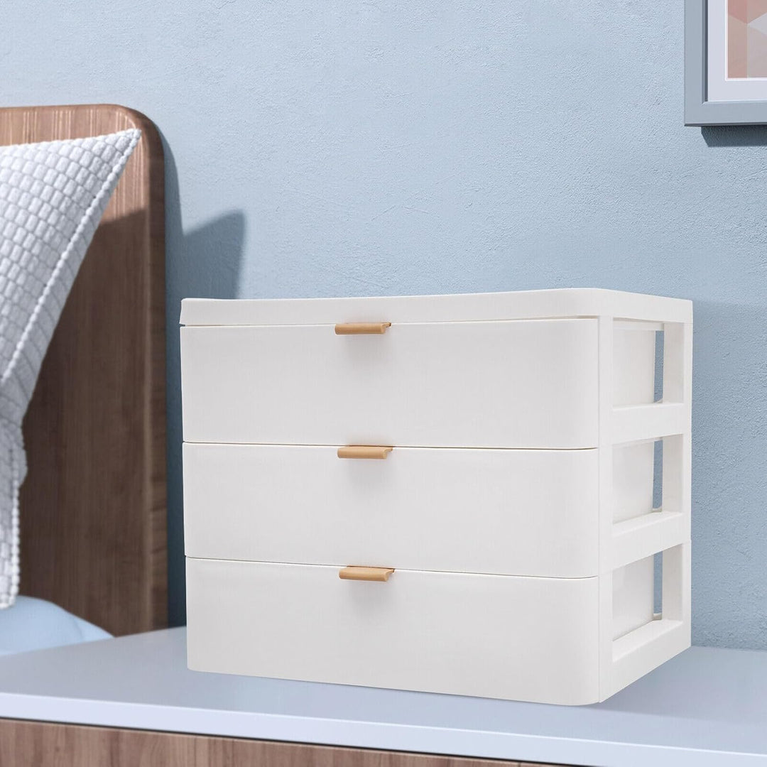 Schubladenbox, Schreibtisch-Organizer mit Schublade, Schreibtisch-Aufbewahrungsbox 3-lagen Schublade