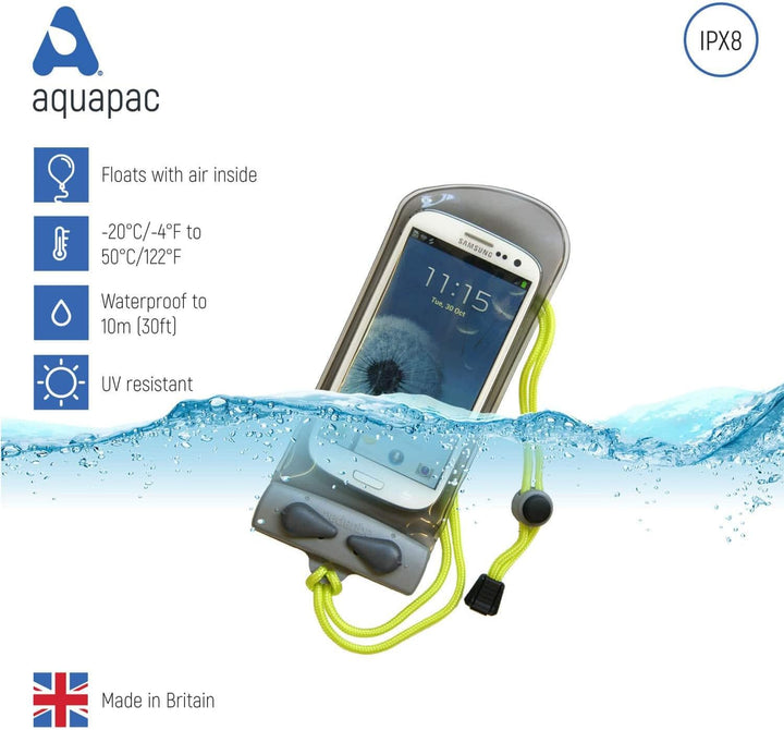 AQUAPAC Smartphone-Tasche Wasserdicht iPhone 6 Plus Case, Grau/Transparent, 20.5 x 11.5 x 2.0 cm, 0.