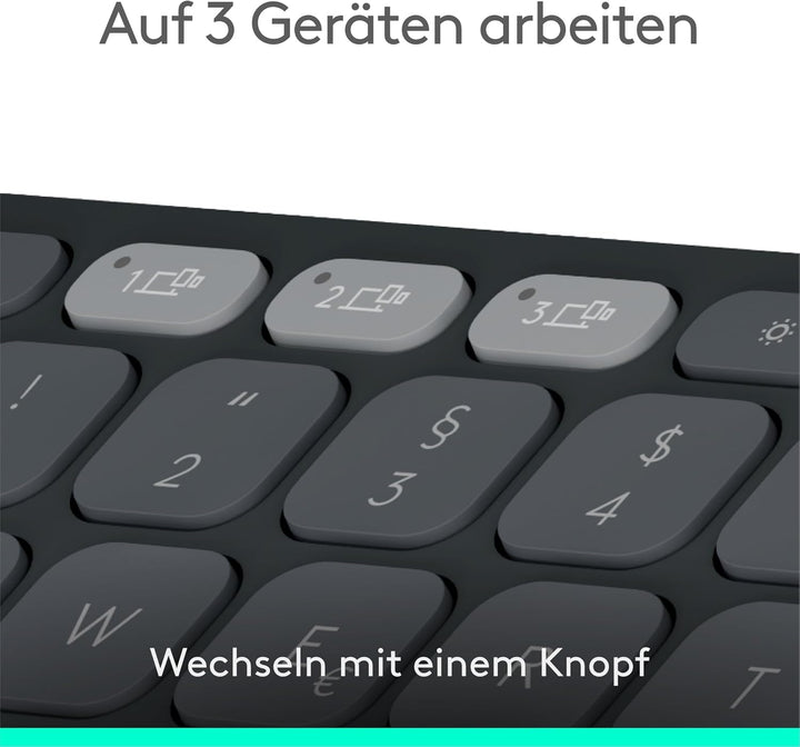 Logitech Keys-to-GO 2 Mobile Bluetooth-Tastatur + Pebble Mouse 2 Bluetooth-Maus M350s, leichtes kabe