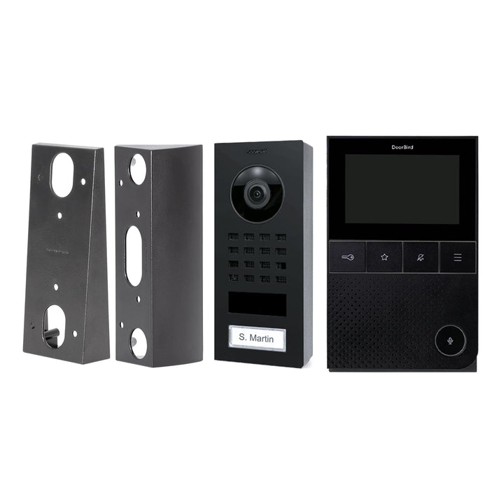 DoorBird D11 Business-Set | Set aus Video-Türsprechanlage in Graphitschwarz, Video-Innenstation in S