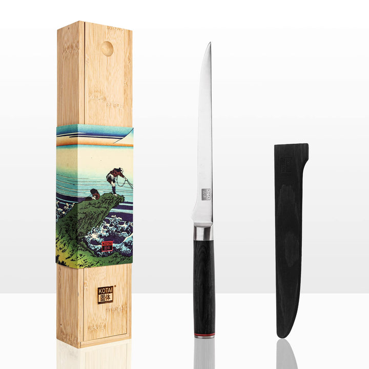 KOTAI Fischmesser| Seezungenfilet| Flexible 20-cm-Klinge| Ideal zum Filetieren von Fischen| Von Hand