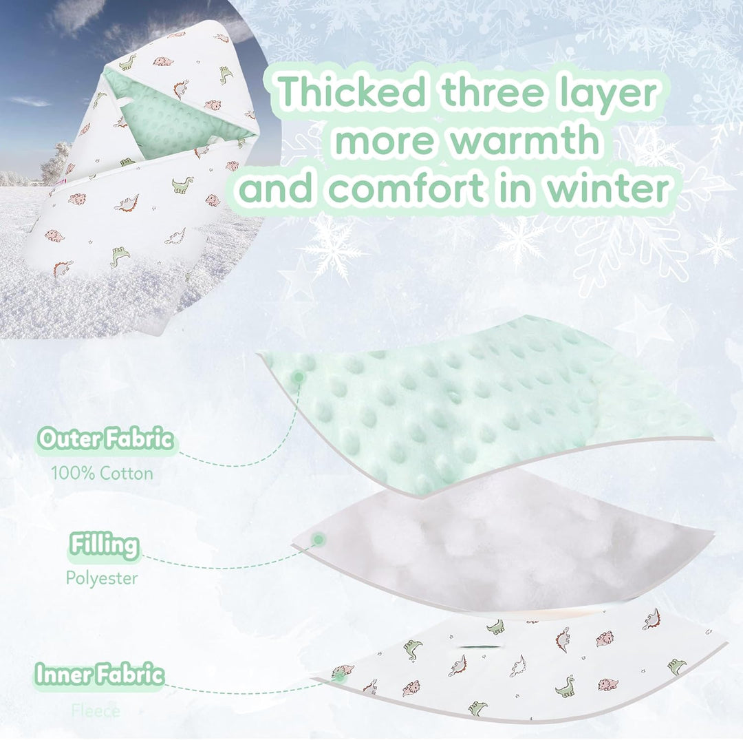 amo nenes Baby Einschlagdecke 100% Baumwolle, Universal Einschlagdecke Babyschale 90 x 90cm, Herbst-