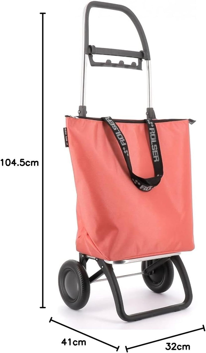 Klappbarer Einkaufstrolley Rolser Mini Bag Plus MF 2 Räder - Coral, Coral