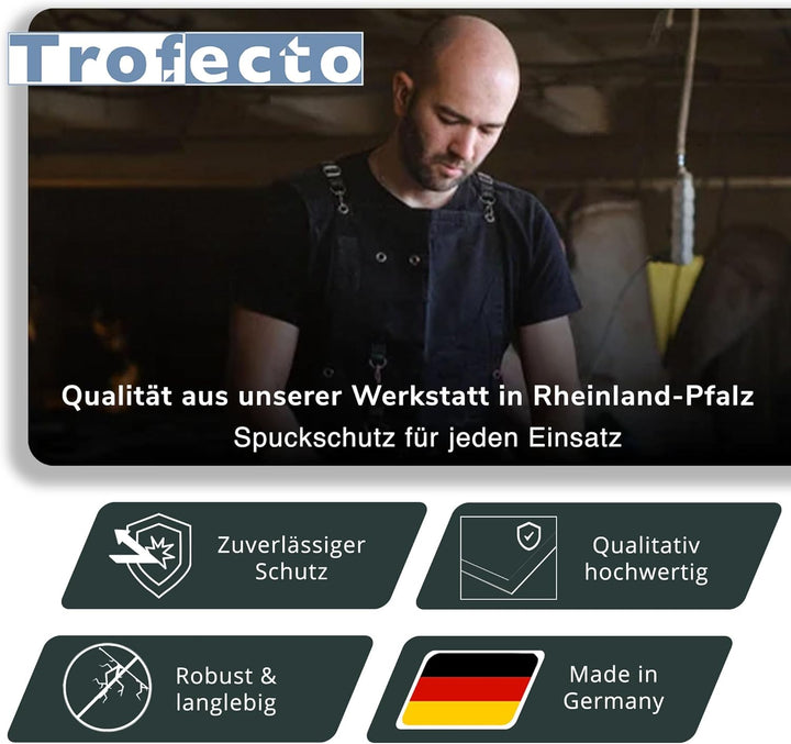 Trofecto Spuckschutz Vitrine aus Plexiglas ähnlichem PETG als Thekenaufsatz - Acrylglas Vitrine - Ty