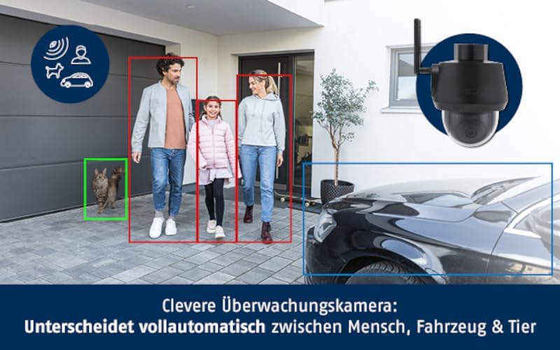 ABUS SmartLook Schwenk-Neige-Kamera 4K - WLAN, Aussen, App, Nachtsicht Schwarz Einzelstück, Schwarz