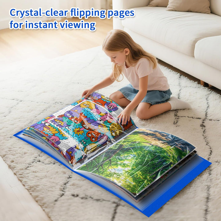 MOZOOSON Puzzle-Aufbewahrungsordner für 1000 Puzzles, Puzzle-Zubehör mit 25 Taschen, grosse Kapazitä