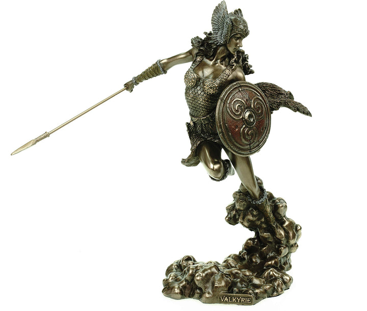 Veronese Figur germanische Walküre bronziert 24 cm Odin Skulptur Geistwesen