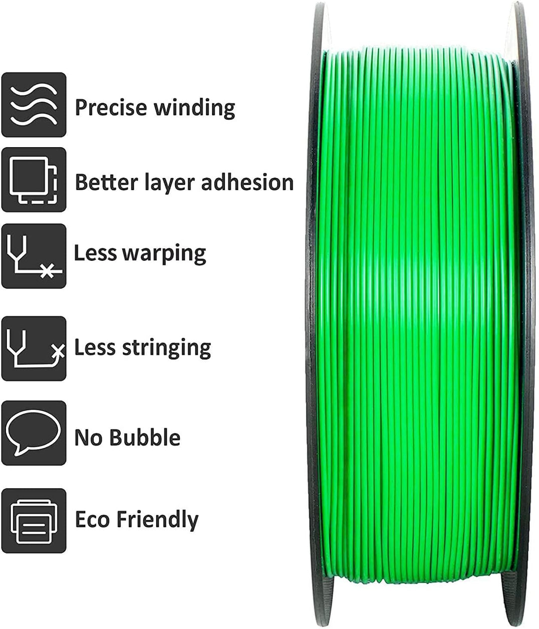 PLA Filament 1.75mm,GIANTARM 3D Drucker Filament PLA Grün 1kg Spool C-Grüner, C-Grüner