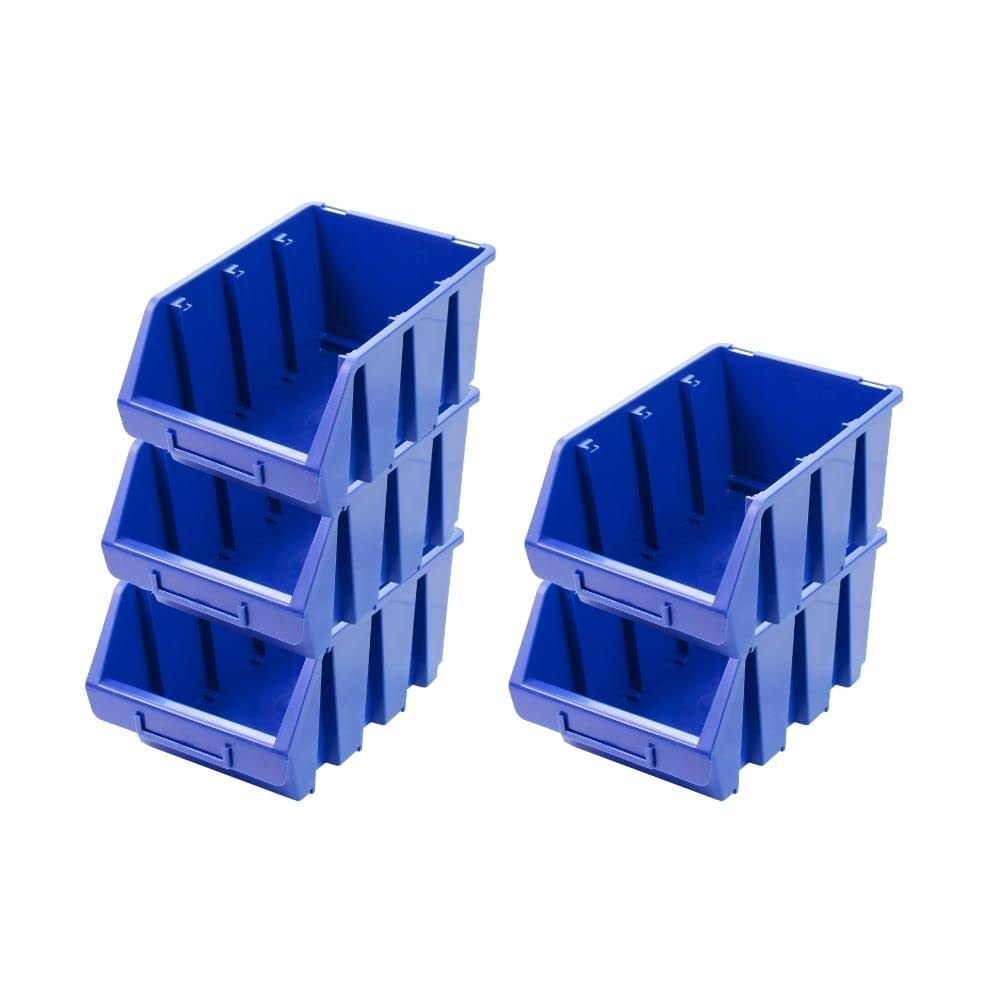 PROREGAL SuperSparSet 5x Sichtlagerbox 3 | HxBxT 12,6x17x24cm | Blau | Sichtlagerbehälter Sichtlager