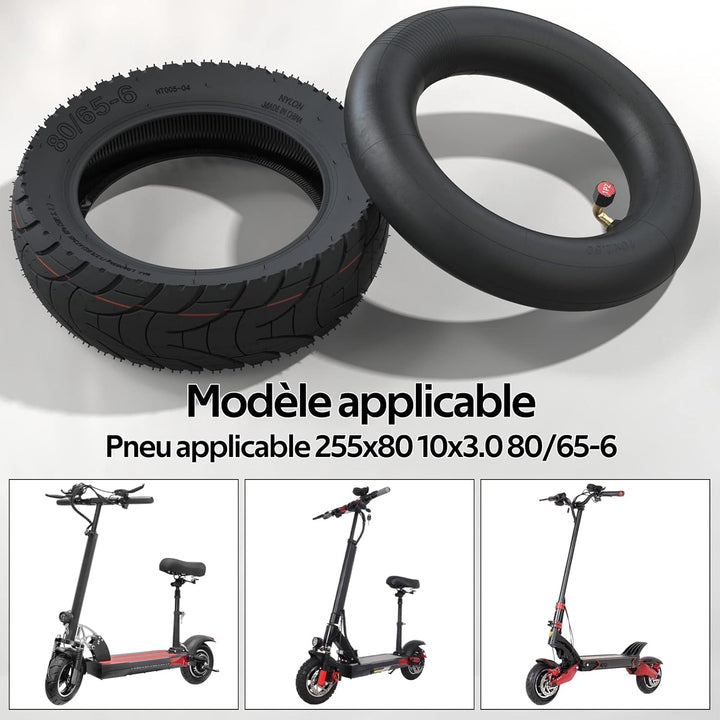 1PZ F3T-K65 Reifen und Schlauch 10x3.0 80/65-6 Ersatz für Kugoo M4 / M4 Pro Zero 10X Elektroroller 9