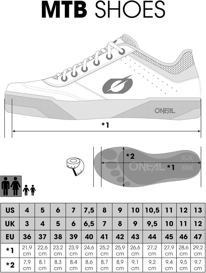O'NEAL | Mountainbike-Schuhe | MTB Downhill Freeride | Vegan | SPD-Pedalplatten-kompatibel, Oberseit