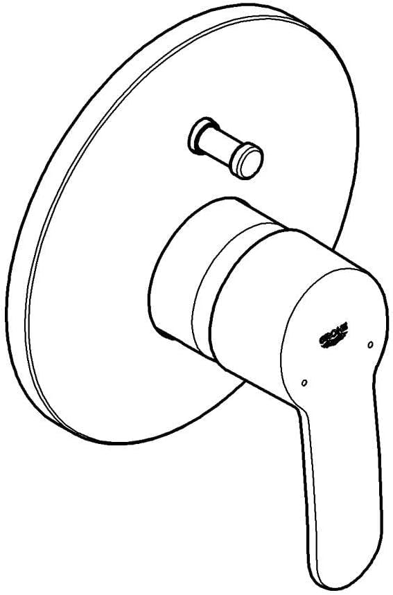 GROHE Eurostyle C Einhand-Wannenbatterie Fertigmontageset für Unterputzkörper (35501000) 19506002, S