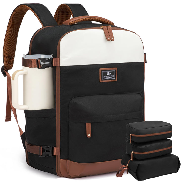 LOVEVOOK Reiserucksack Handgepäck Flugzeug, 40L Reise Rucksack Damen mit 17,3 Zoll Laptopfach, Gross