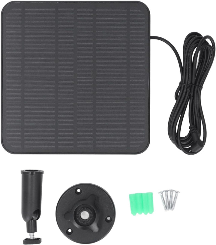 12 W Solarpanel Ladegerät für Ringkamera, IP65 Wasserdichtes, Verstellbares, Wandmontiertes Solarpan