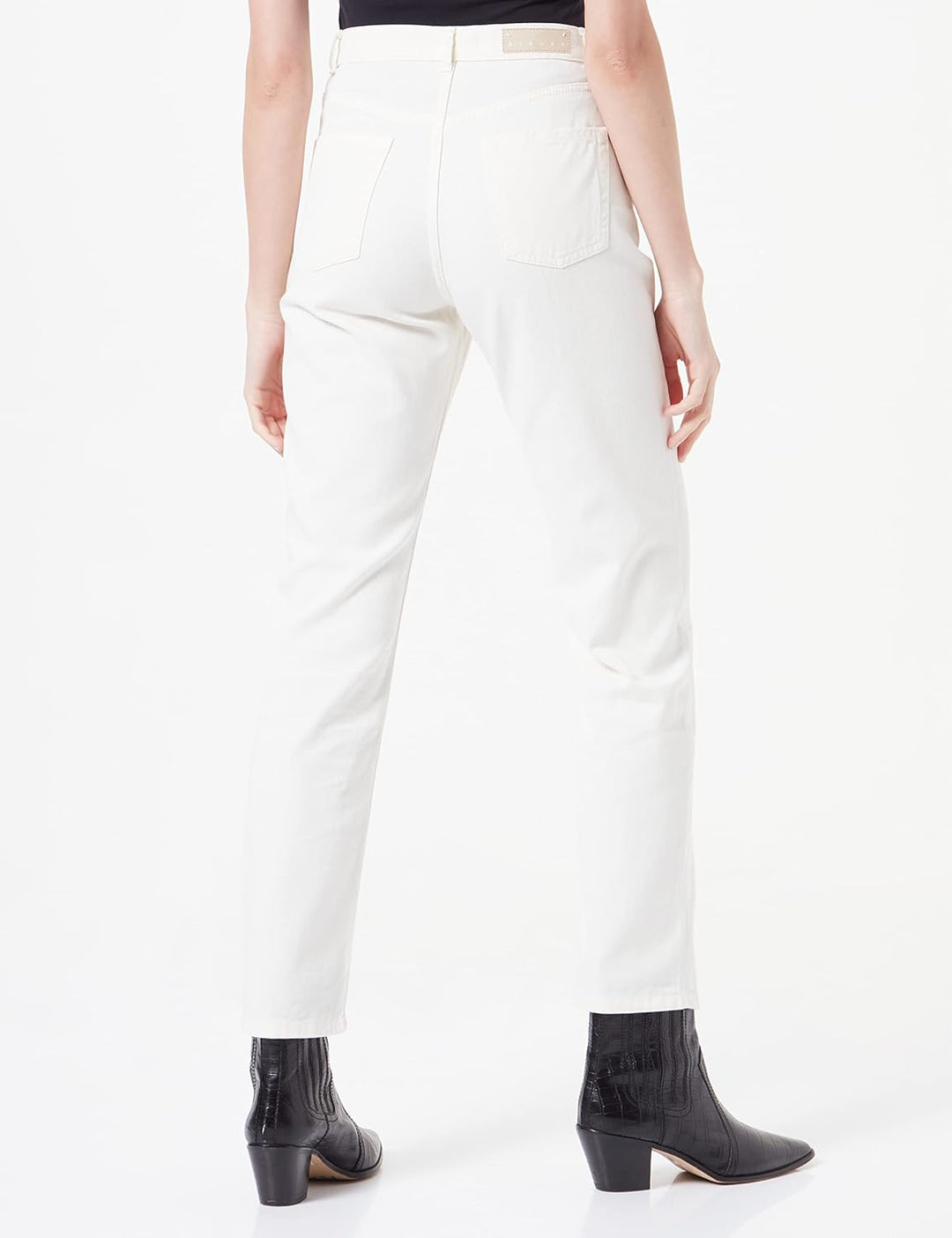 Sisley Damen Trousers 4ZN5LE00O Jeans, Creamy White Denim 10R, 33