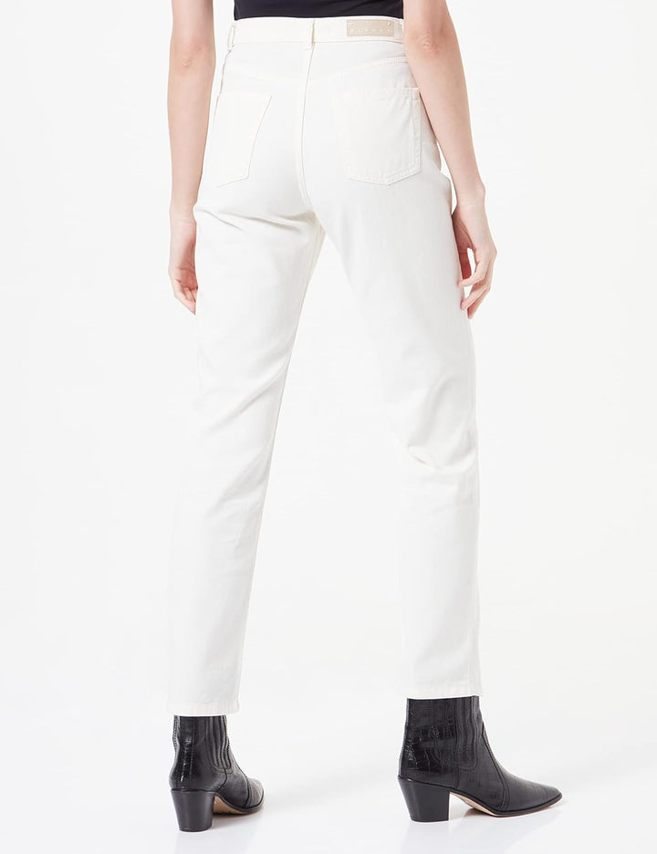 Sisley Damen Trousers 4ZN5LE00O Jeans, Creamy White Denim 10R, 33