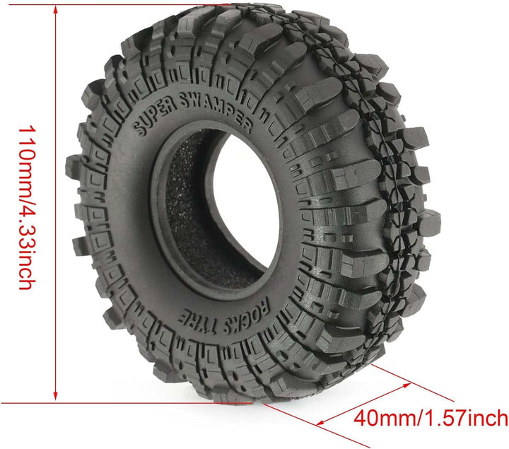 KEEDA 110 mm Reifen 1,9 Zoll Kunststofffelge für 1/10 RC Rock Crawler Auto Axial SCX10 RC4WD D90 D11