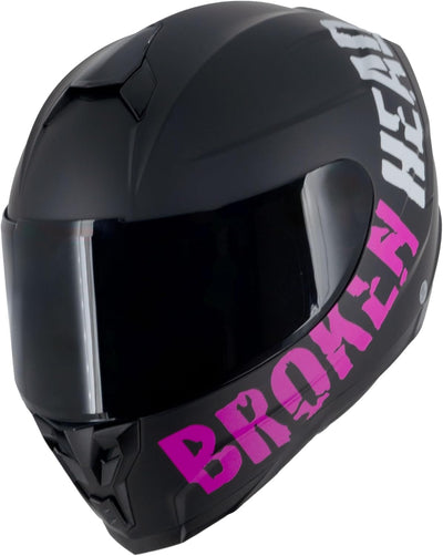 Broken Head BeProud Sport Pink-Schwarz-Matt Special Edition - Motorradhelm + Gratis Schwarzem Visier