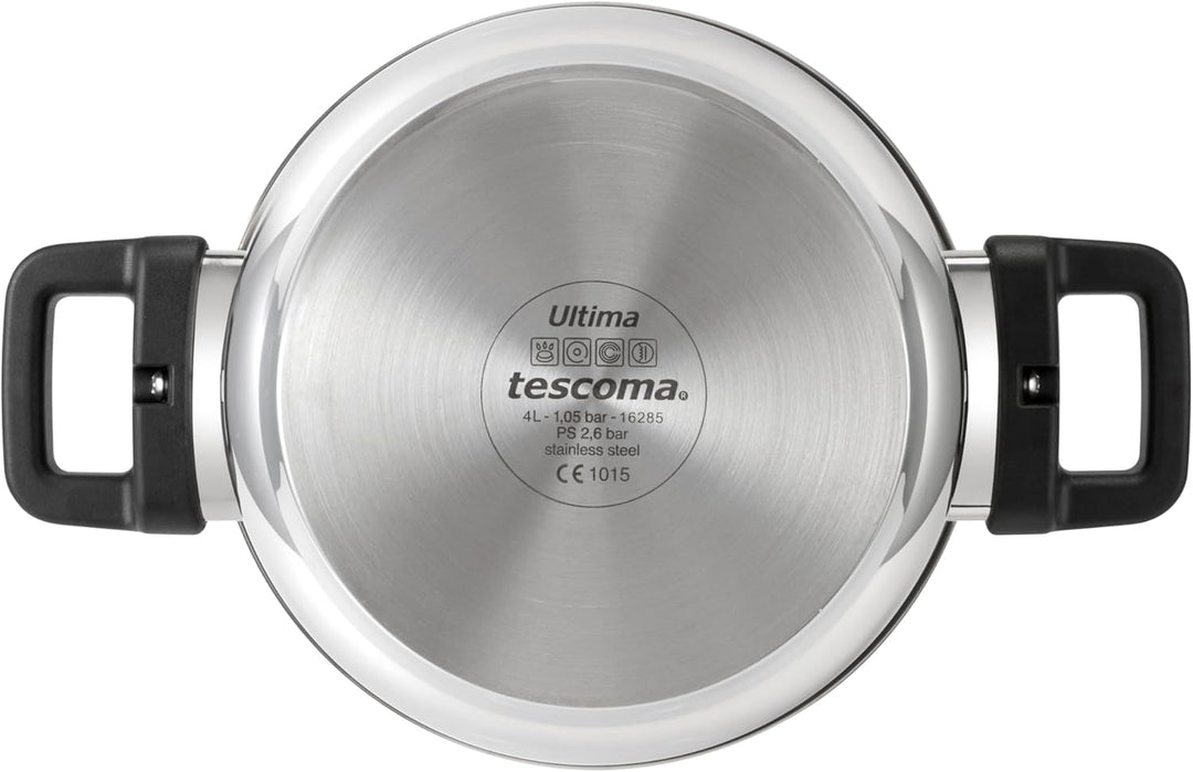 Tescoma Schnellkochtopf ULTIMA 4,0 l, Silber 4 Liter, 4 Liter