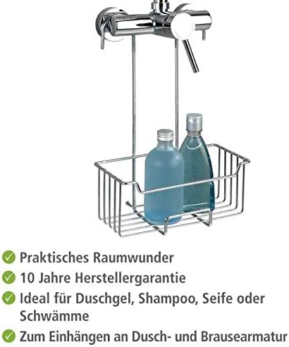 WENKO Thermostat-Dusch-Caddy Mod. Milo, Duschregal zum Hängen an die Armatur, Ablage aus Edelstahl (