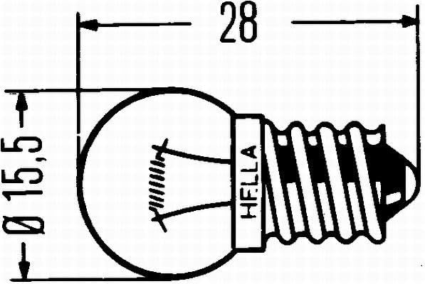 HELLA - Halogen-Warnleuchte 3003 - 6V - gelb - 2XW 007 146-001, 3003