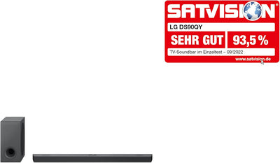 LG DS90QY Soundbar (570 Watt) mit kabellosem Subwoofer & MERIDIAN-Technologie (Dolby Atmos, HDMI, Bl