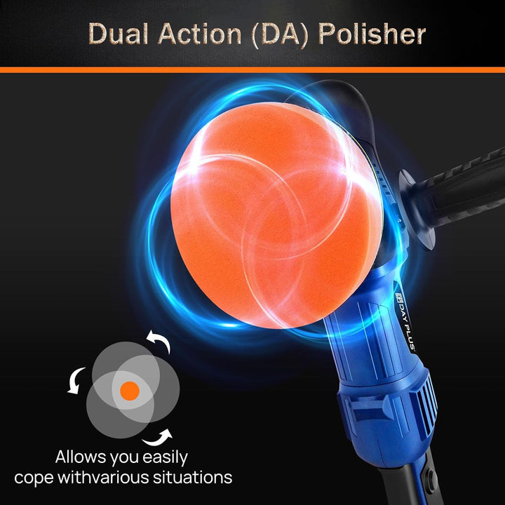 Dual Action Polierer Elektro-Poliermaschine Kit 2m Stromkabel, 120mm leichtes Puffer-Kit 6 variable