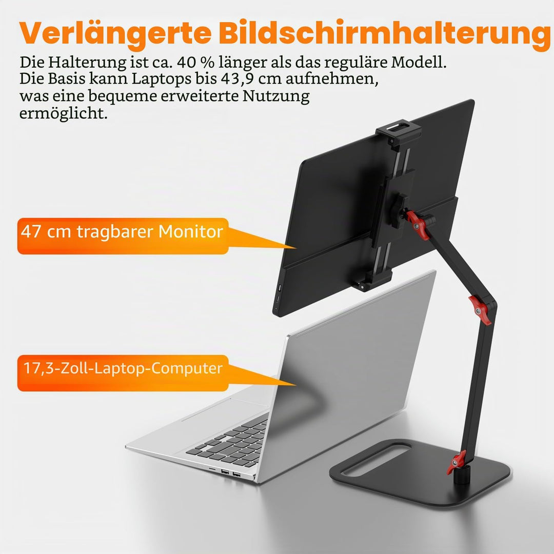 Height Adjustable Portable Monitor Stand, Upgrade Knob Adjustment Portable Monitor Holder for 15.6 1