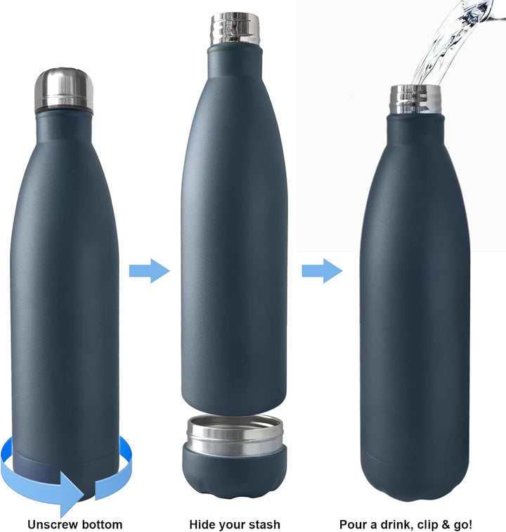 Diversion Wasserflasche aus Edelstahl mit Verstecktem Platz für Diskreter Köder, für Reisen oder zu