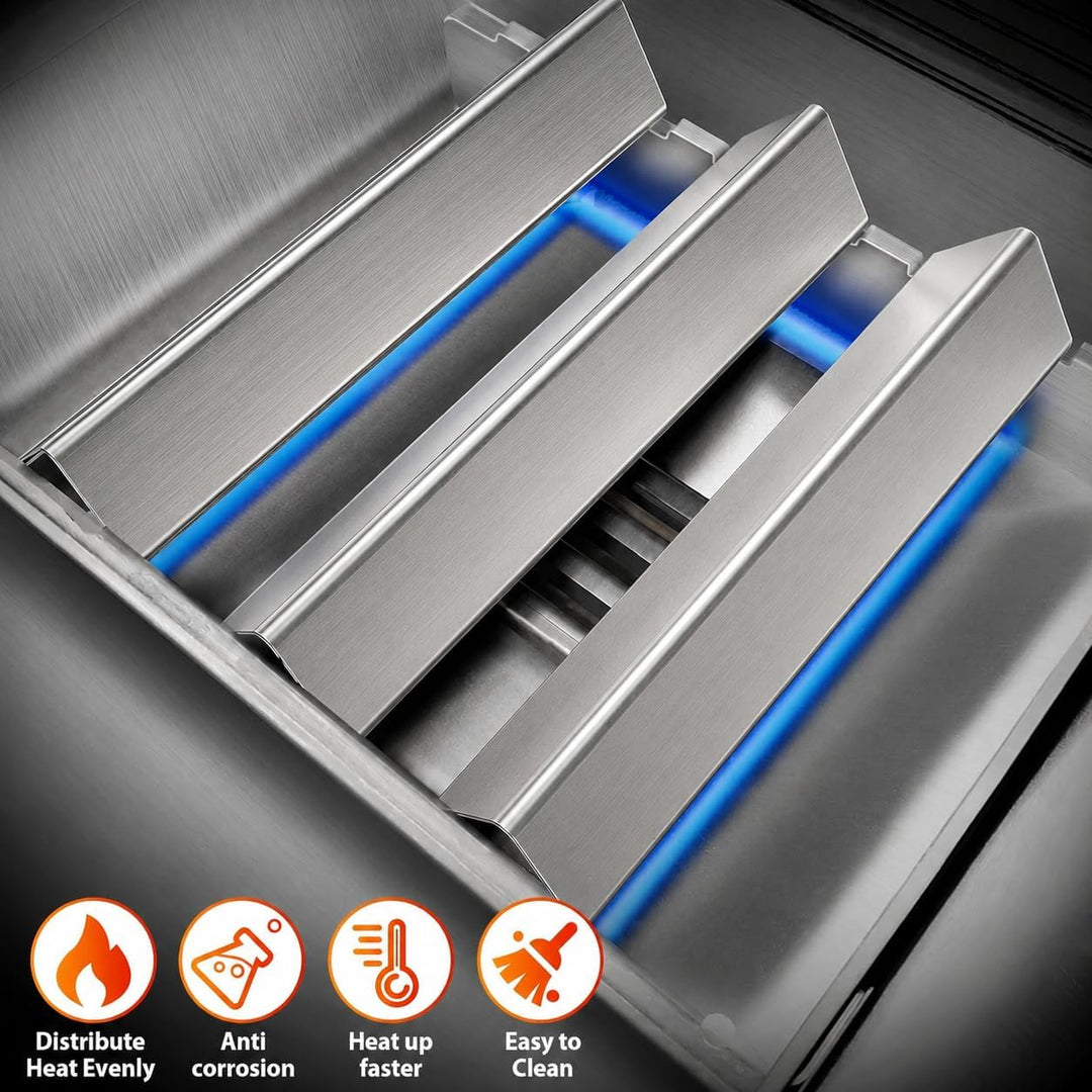 Uniflasy 7635 Aromaschienen für Weber Spirit 200 &amp; Spirit II 200, 38,9 cm Flavorizer Bars Ersatz für