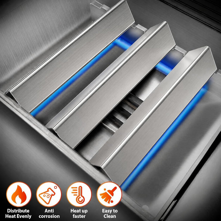 Uniflasy 7635 Aromaschienen für Weber Spirit 200 &amp; Spirit II 200, 38,9 cm Flavorizer Bars Ersatz für