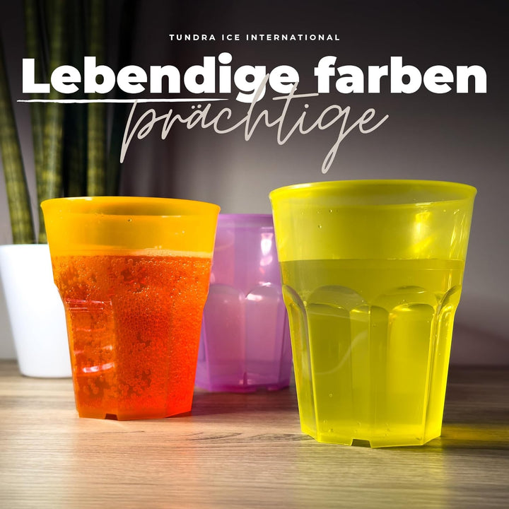 TUNDRA ICE INTERNATIONAL - Packung 48 CockTAIL-Gläser USA & RE-USA Leicht 300 ml, BPA-frei, bunt, au