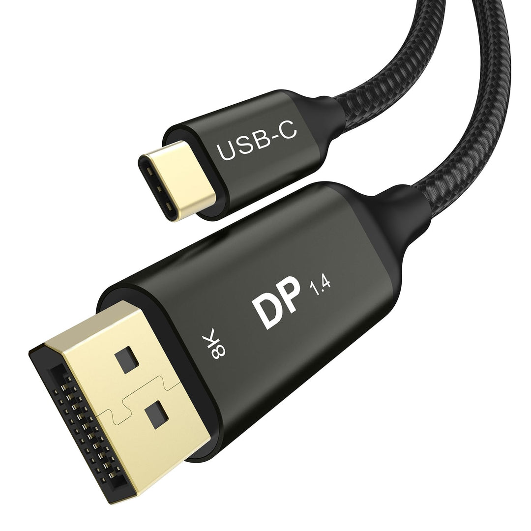 Ablink USB C auf DisplayPort 1.4 Kabel 5m [8K@60Hz, 4K@144Hz, 2K@240Hz] Thunderbolt 4/3 Kompatibel,