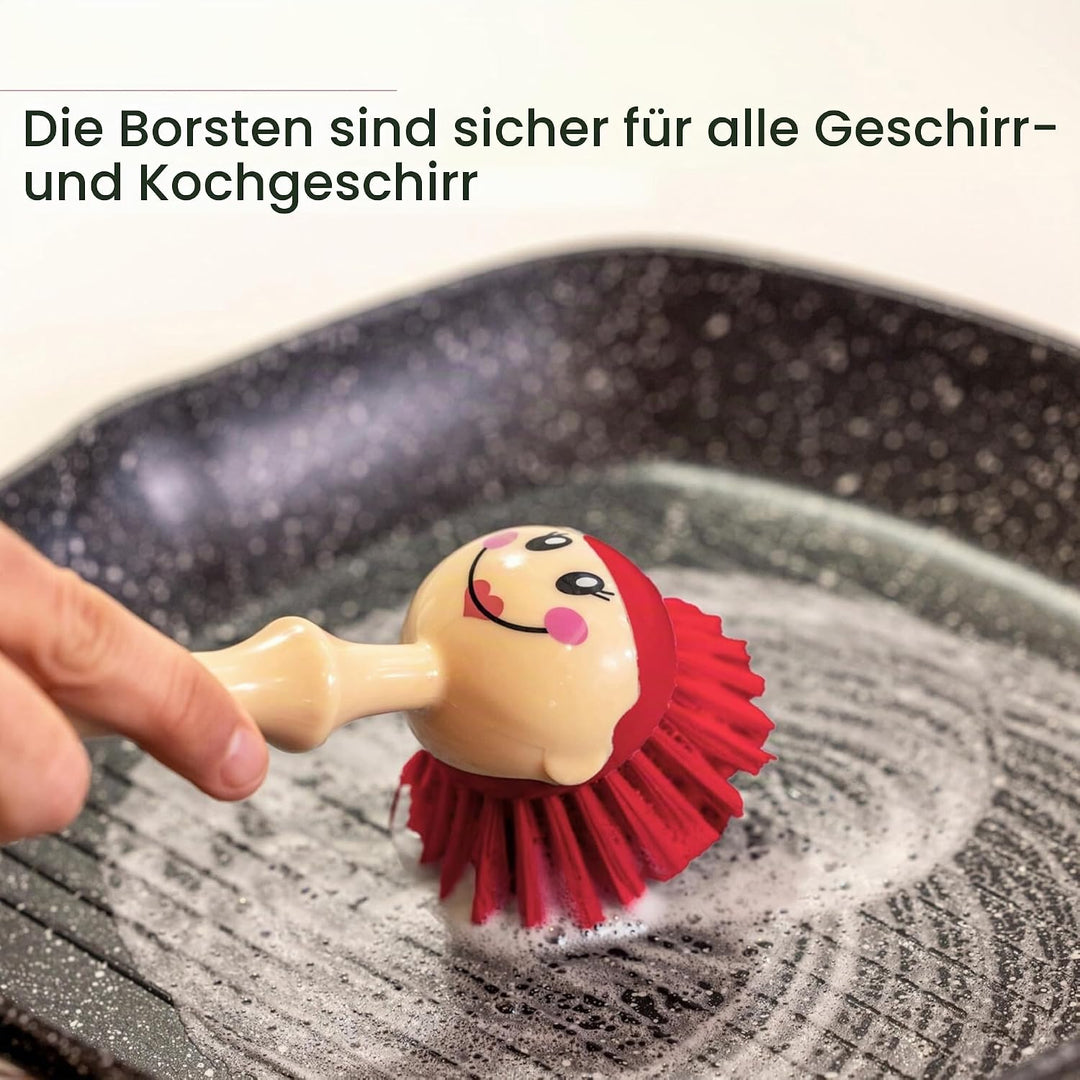 Vigar Dolls Spülbürste, blau und pink, 7.5 x 7.5 x 24.5 Türkis Kalho, Türkis Kalho