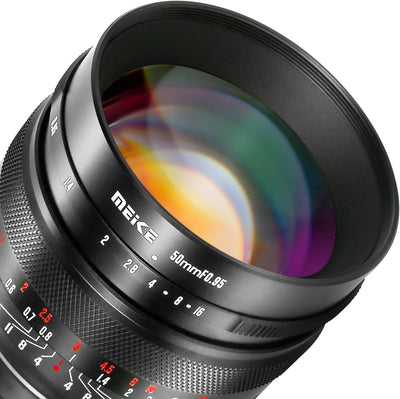 Meike 50 mm f0.95 Standard Aperture Manual Focus Fixed Lens APS-C Compatible with Sony E-Mount Mirro