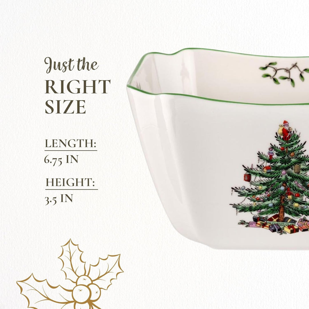 Spode Christmas Tree Square Bowl, Small by Spode