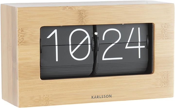 Karlsson Standuhr Flip – Bambus