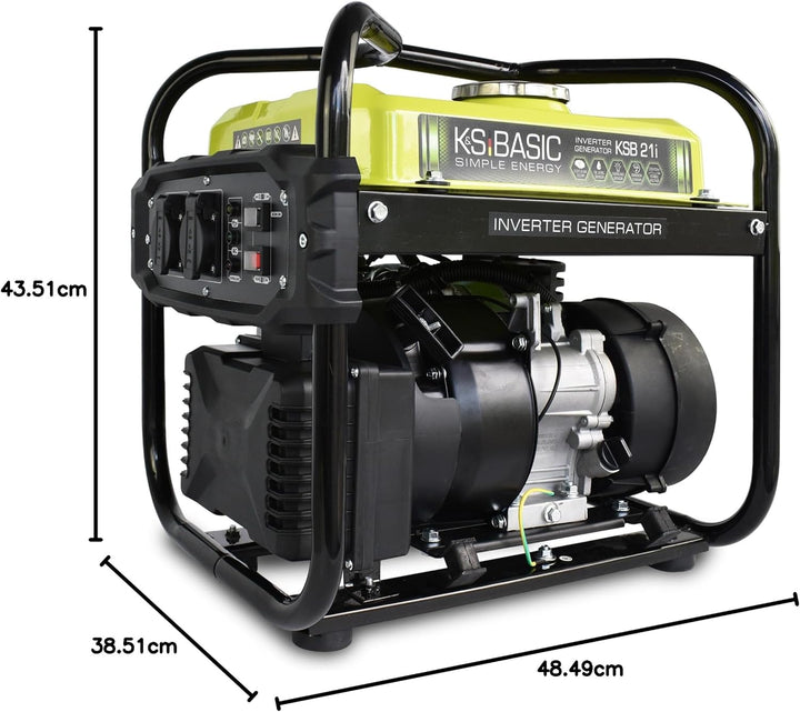 K&S Basic KSB 21i - 4 takt benzin stromgenerator, invertergenerator 2,9 PS mit Automatischer Spannun