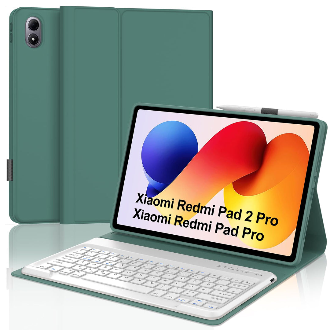 Tastatur Hülle für XIAOMI REDMI Pad 2 Pro 12.1"/Xiaomi Redmi Pad Pro 12.1", QWERTZ Deutsches Magneti