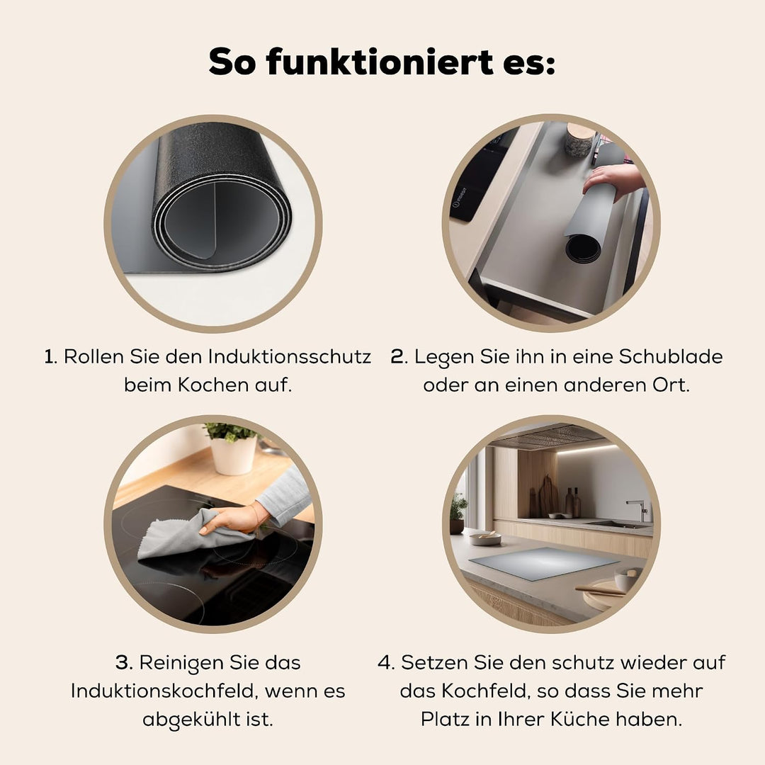 KitchenYeah© Herdabdeckplatte Einteilig Küche Ceranfeld Abdeckplatte | 59x52 cm - Cerankochfeld Abde