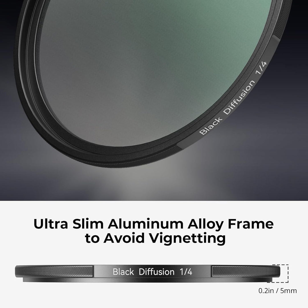 SMALLRIG 67mm Magnetischer Schwarzer Diffusionsfilter 1/4 Filter Nebelfilter + 67mm Gewindefilterrin