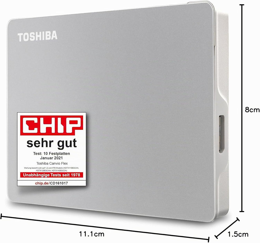 Toshiba 1TB Canvio Flex Portable External Hard Drive for Mac, Windows PC and Tablet use, compatible