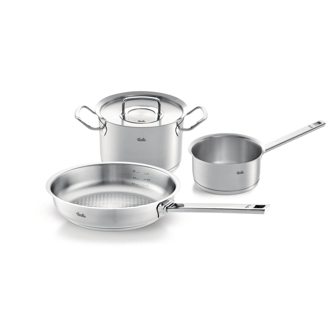 Fissler Original-Profi Collection / Edelstahl-Kochtopfset, 3-teilig, Topf mit Metall-Deckel (1 Kocht