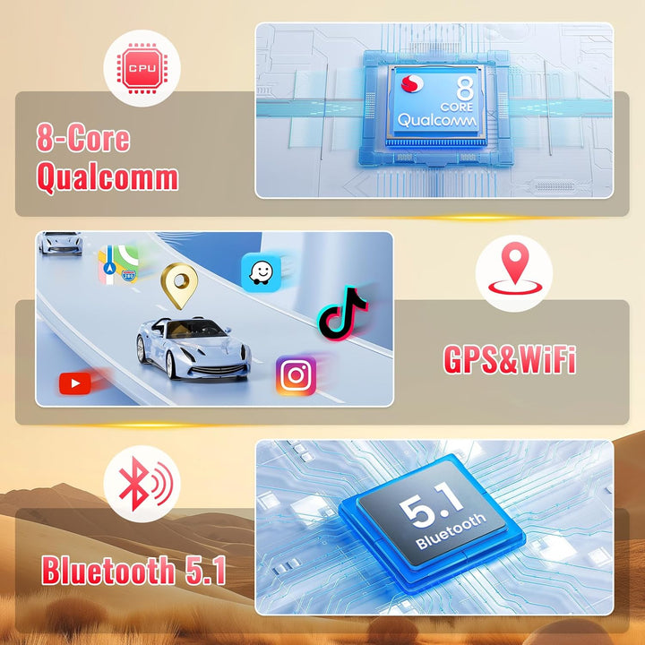 Hikity Qualcomm Snapdragon 8-Core 4+64G Android 15 Autoradio für Citroen Berlingo B9/Peugeot Partner