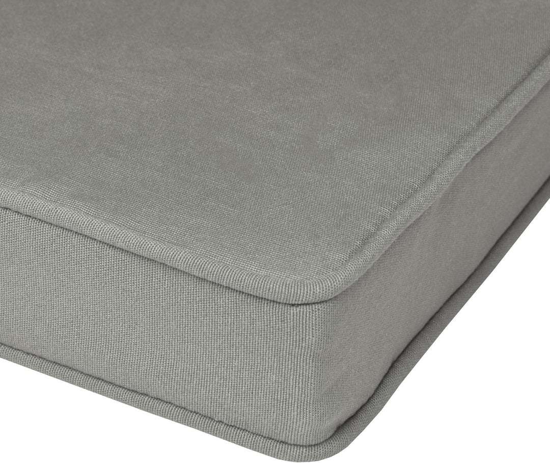 Beautissu Loft SK Stuhlkissen 45x40 cm Hellgrau - 6er Set Stuhlpolster mit Bändern Sitzkissen für St