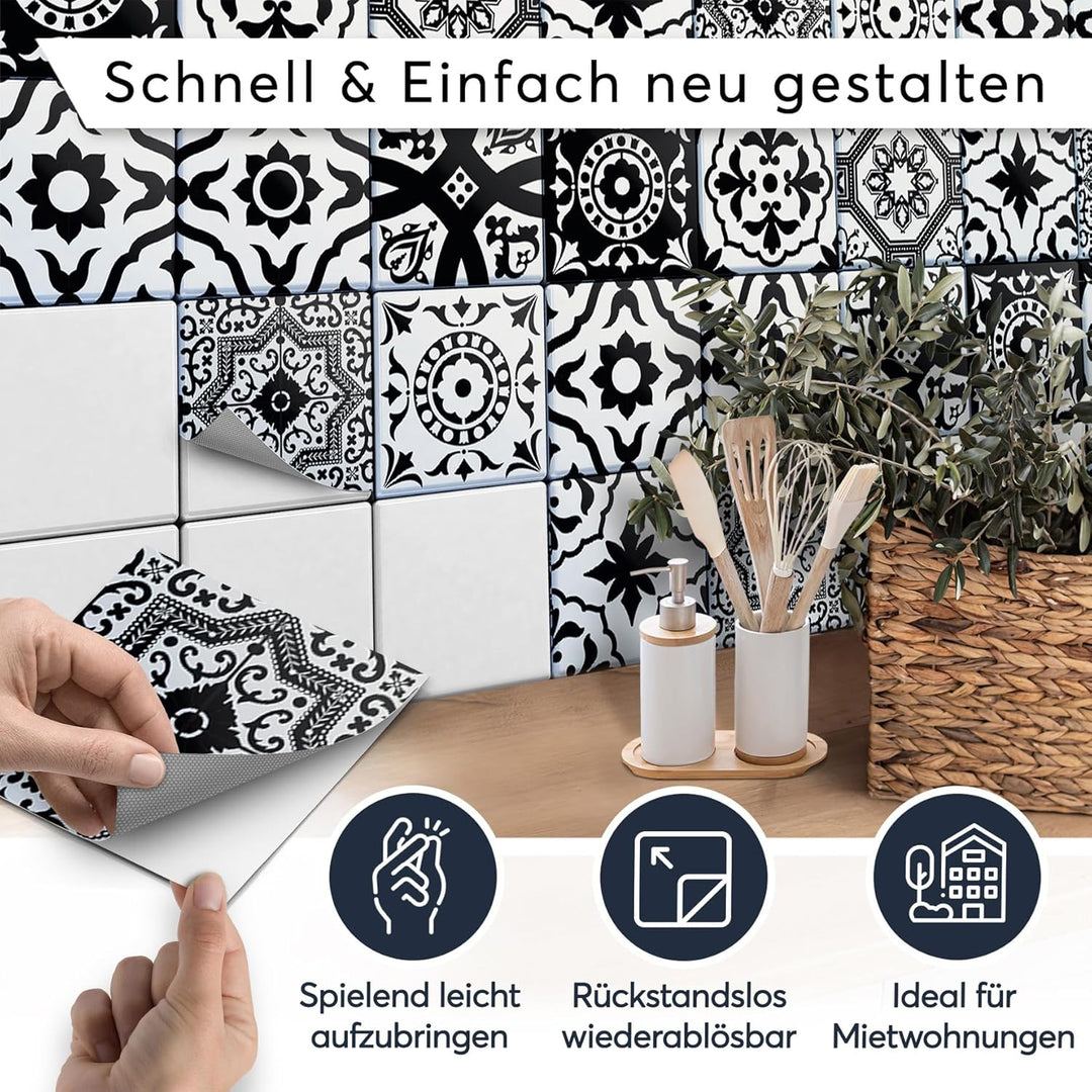 CREATISTO Klebefliesen Stickerfliesen Fliesenfolie - Selbstklebende Fliesen Folie I Klebefliesen Dek