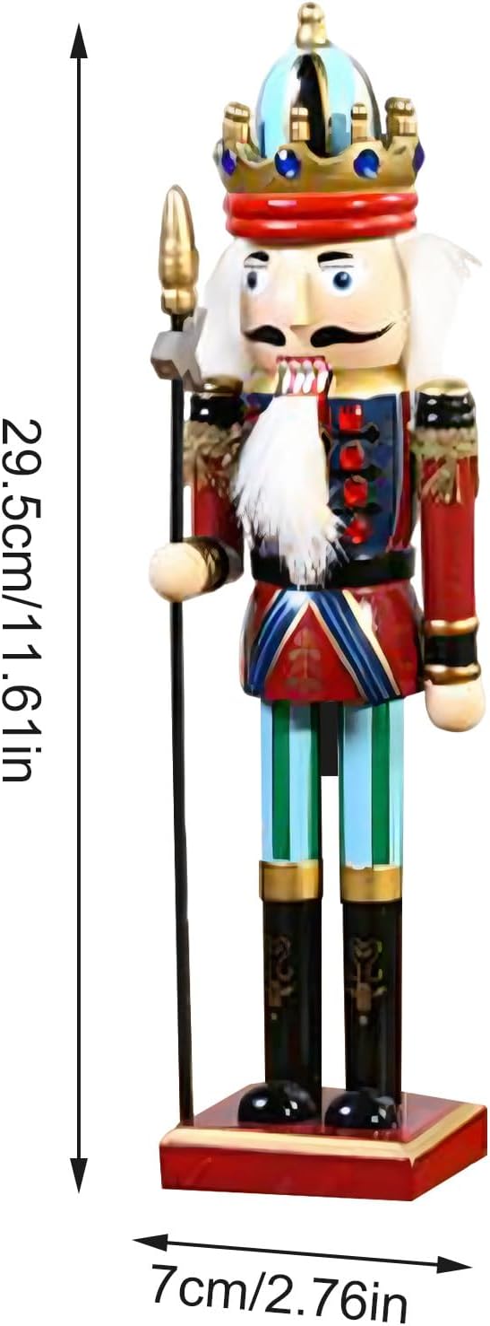 Holz Nussknacker Figuren,Weihnachtspuppe Nussknacker Deko - Traditioneller Für Fensterbank Kaminatio