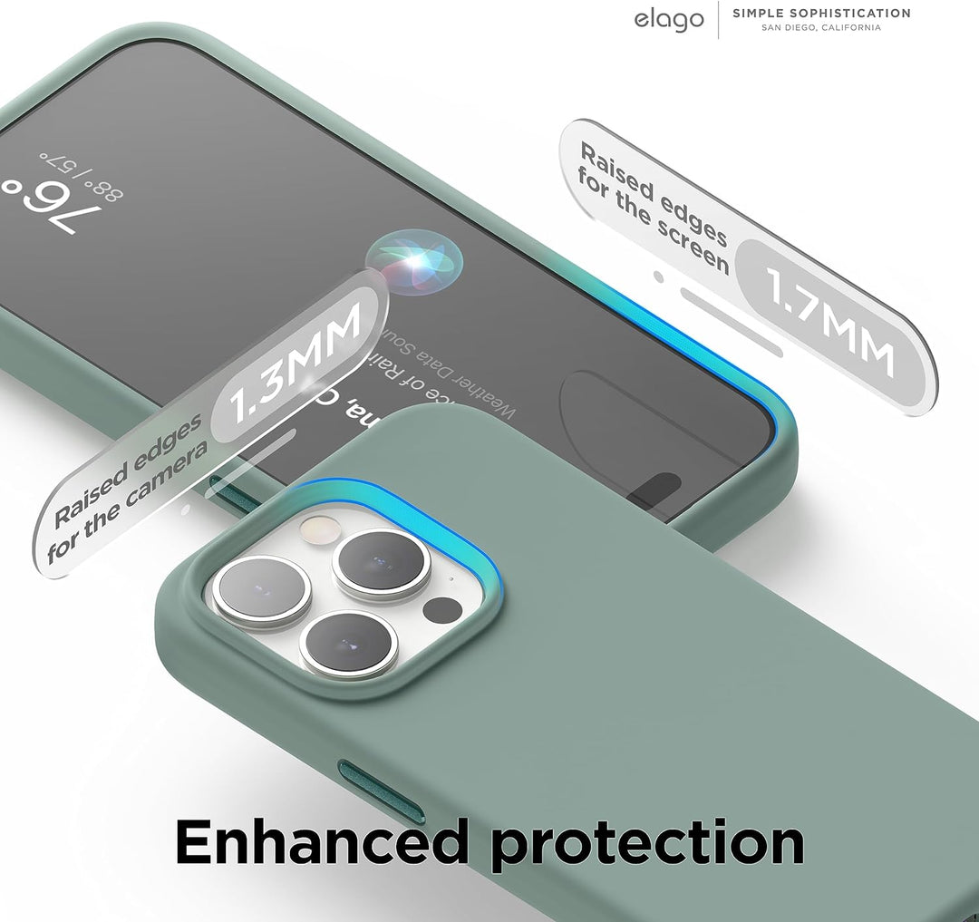 elago Magnetische Silikonhülle kompatibel mit iPhone 15 Pro Max, kompatibel mit Allen MagSafe-Zubehö