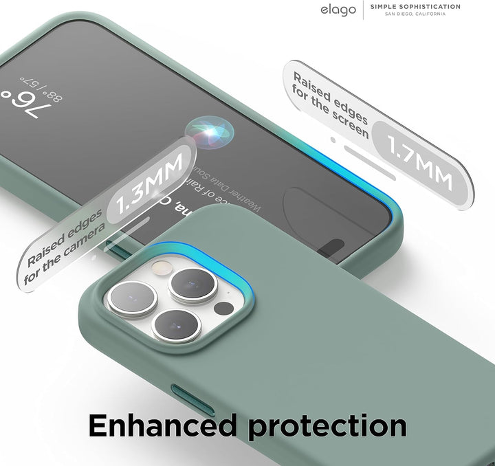 elago Magnetische Silikonhülle kompatibel mit iPhone 15 Pro Max, kompatibel mit Allen MagSafe-Zubehö